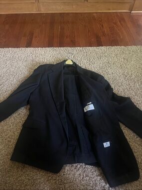Classic Men's Navy Single-Breasted Suit Jacket - claudio morelli